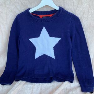 Tommy Hilfiger girls' sweater. Size: Color:dark blue with white star.